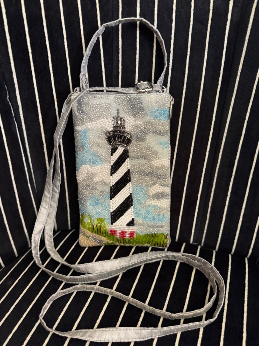 Hatteras Lighthouse Beaded Club Bag from Bamboo Trading Company